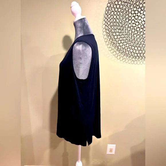 J. Jill Navy Blue Relaxed Tank 30” Tunic Top - Picture 2 of 5